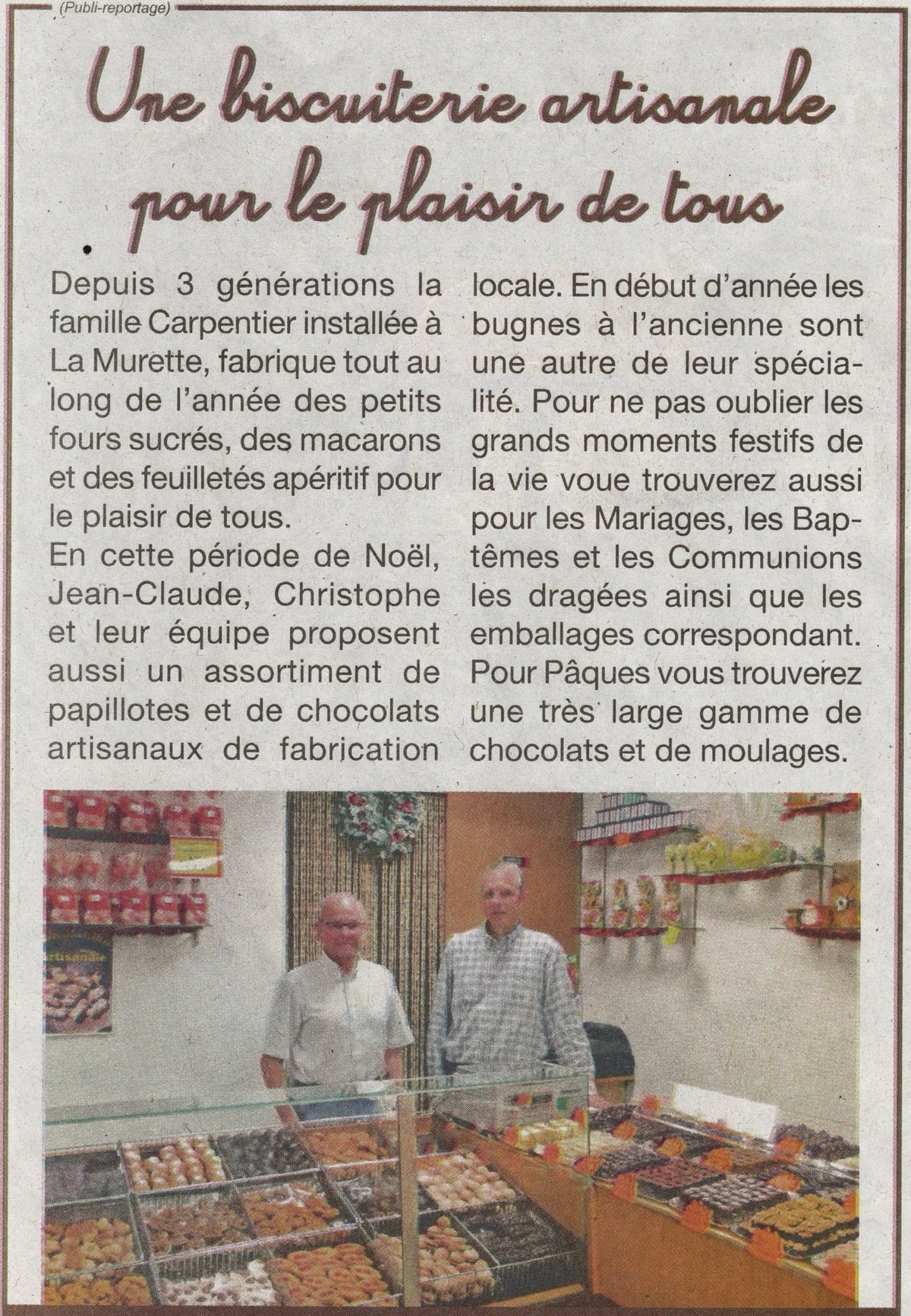 Article du Dauphiné Libéré - 12/2018