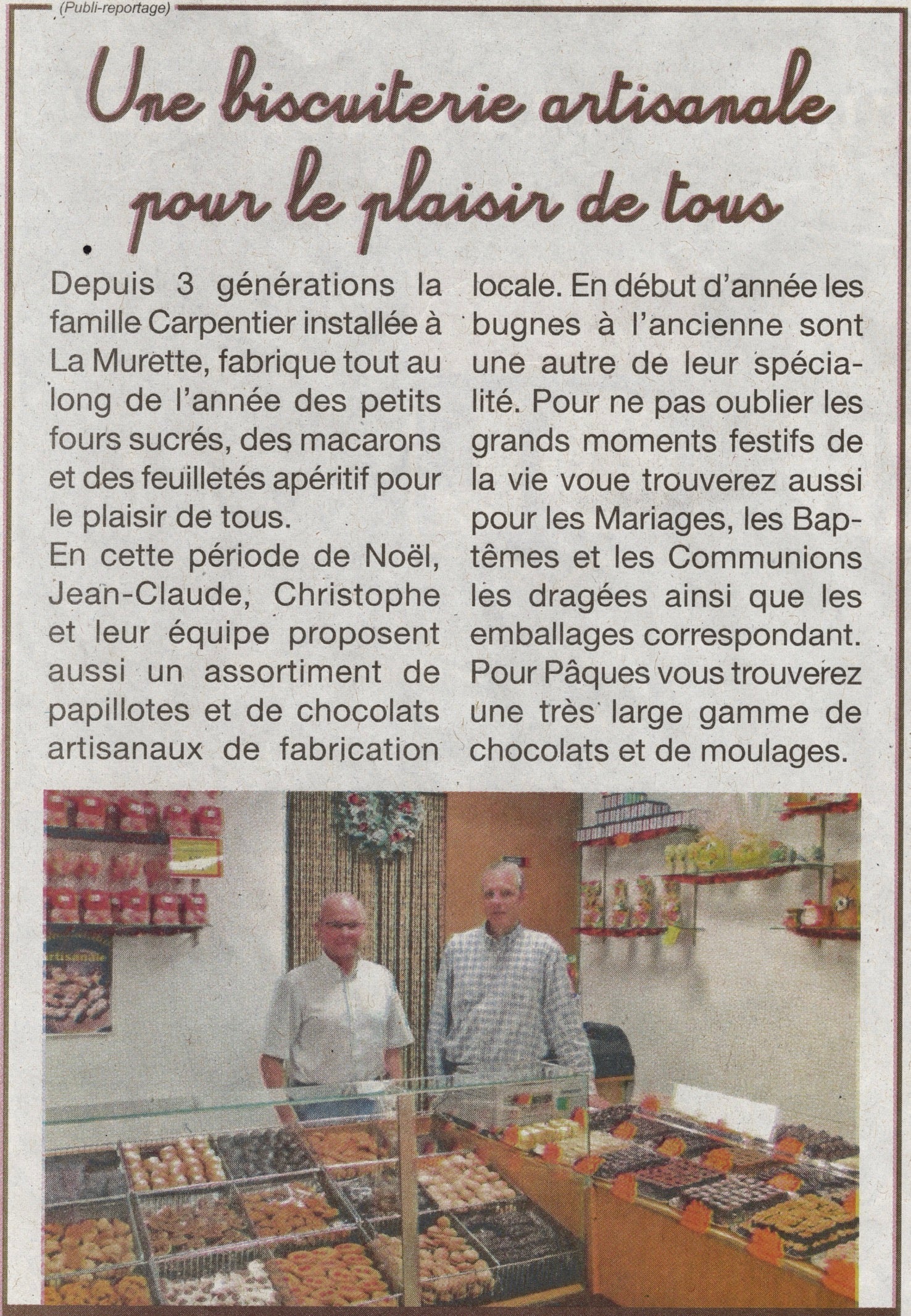 Article du Dauphiné Libéré - 12/2018