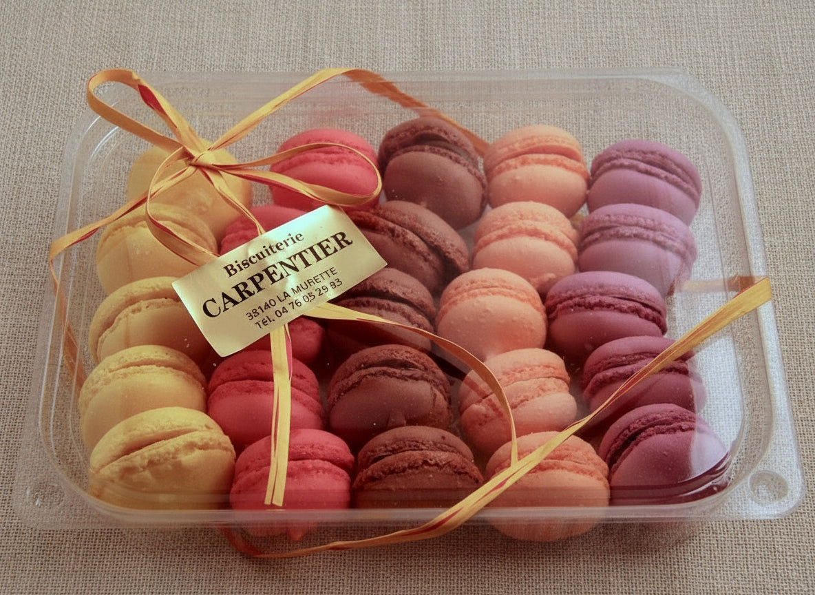 Barquette de 25 Macarons couleurs