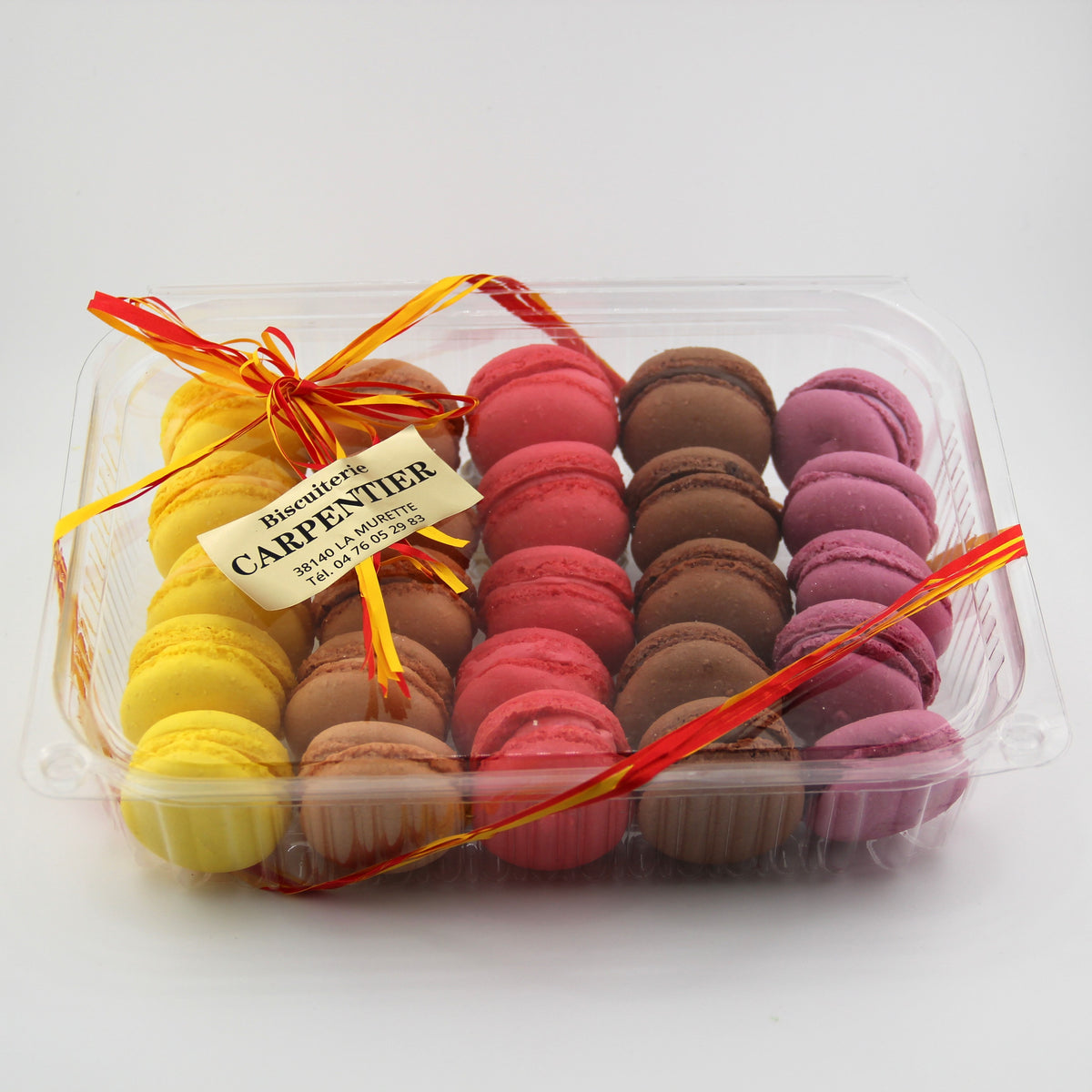 Barquette de 25 Macarons couleurs