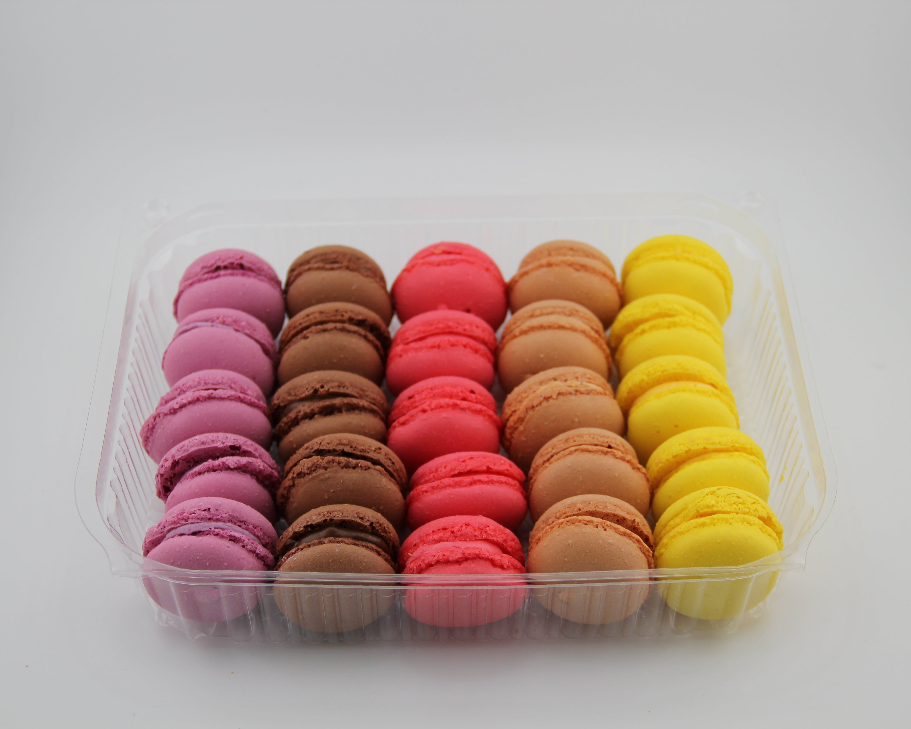 Barquette de 25 Macarons couleurs